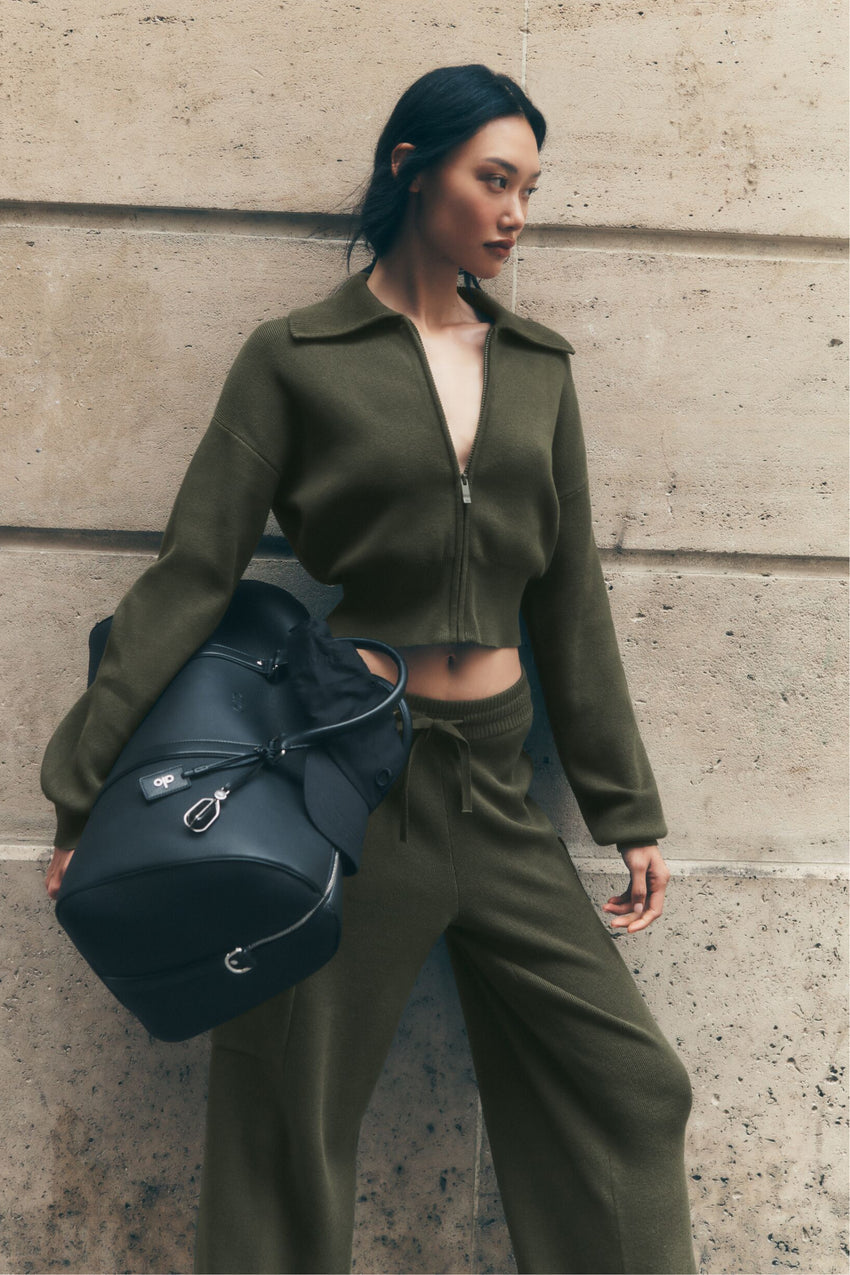 ALO Voyage Duffle - Black Leather