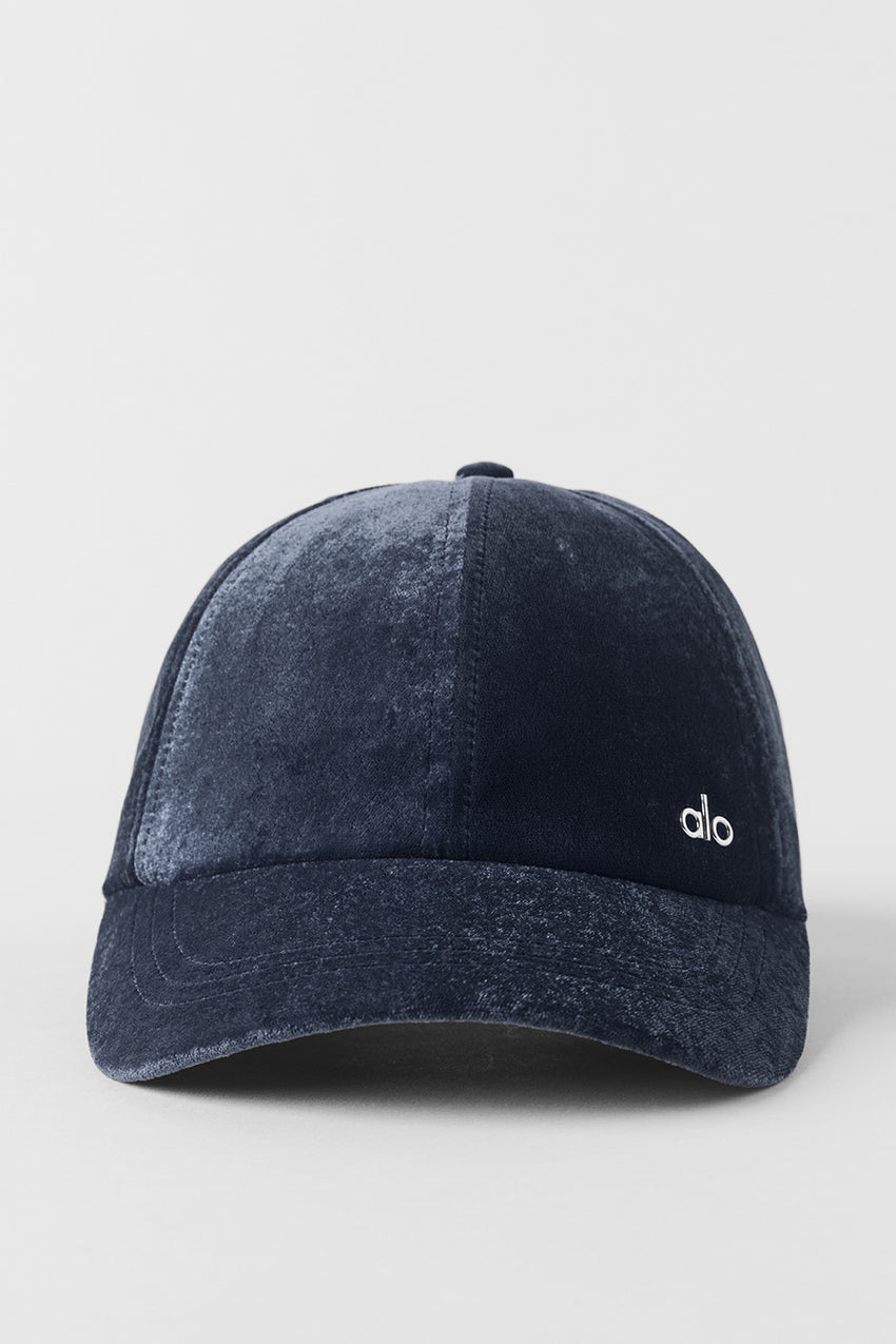 Velvet Off-Duty Cap - Navy