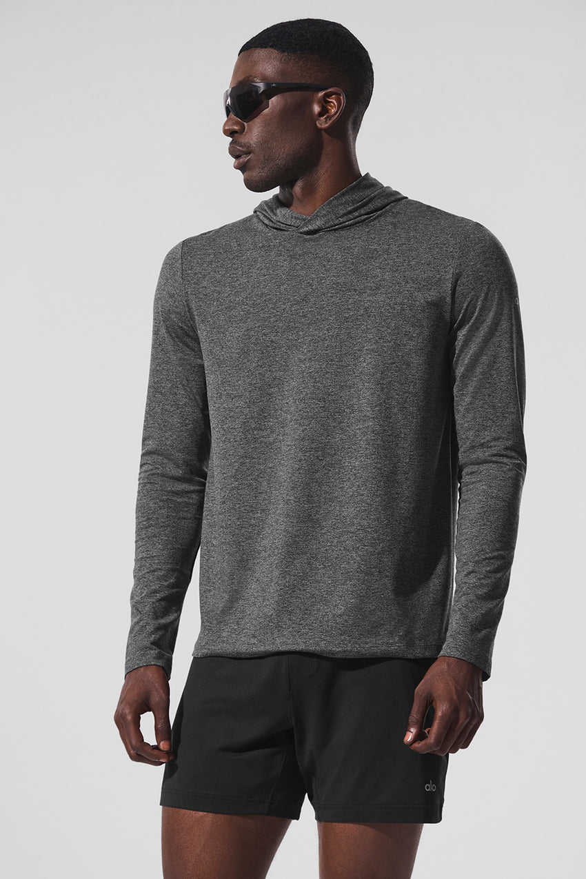 Conquer Reform Long Sleeve With Hood - Dark Heather Grey