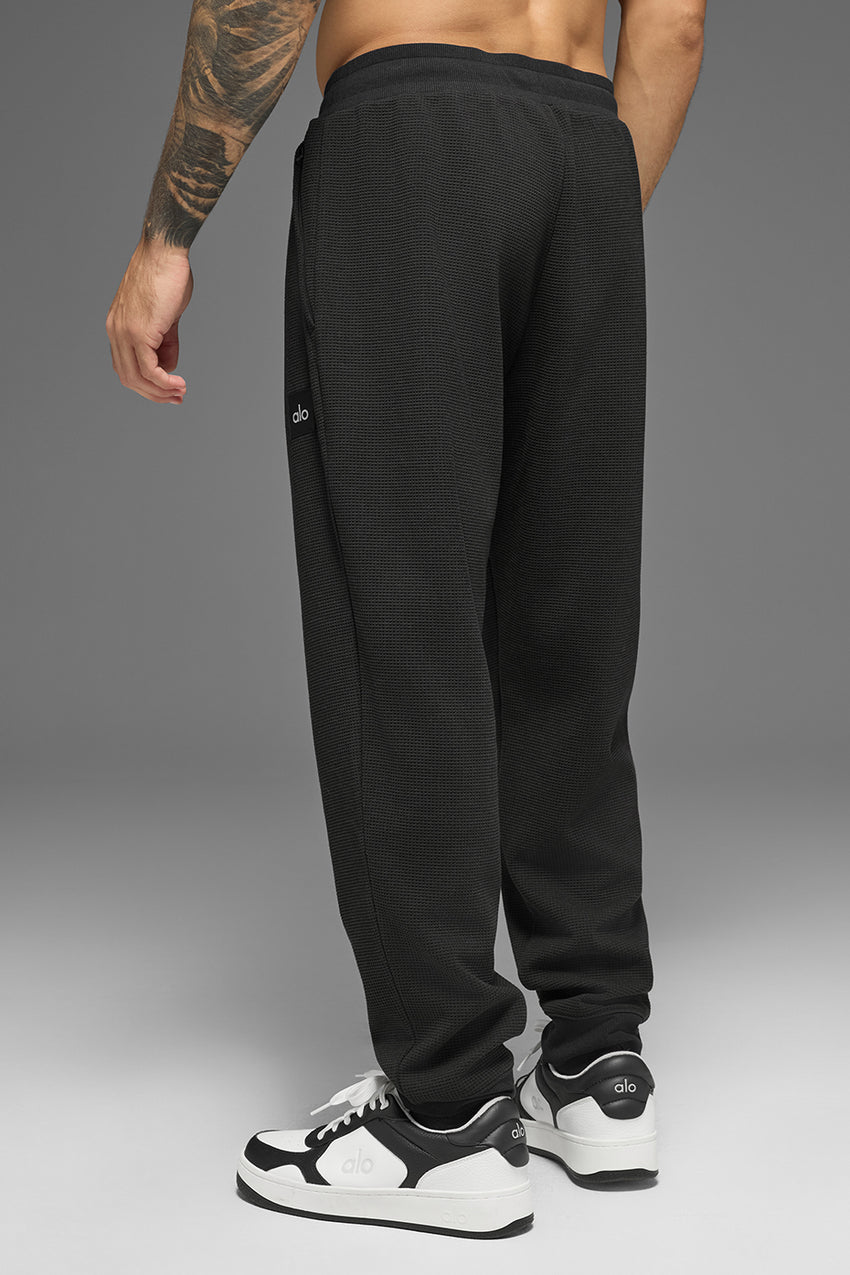 Waffle Lounge Jogger - Black