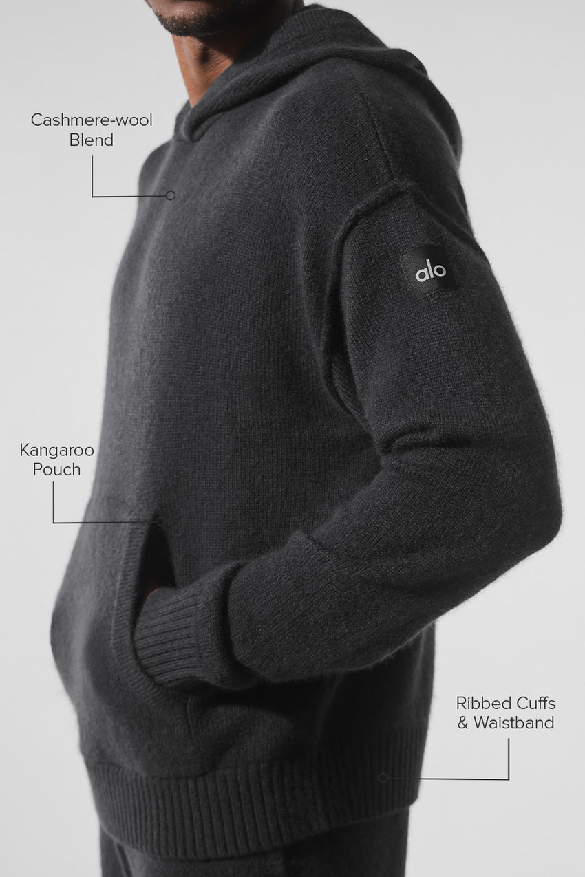 Wool Cashmere New Class Hoodie - Black