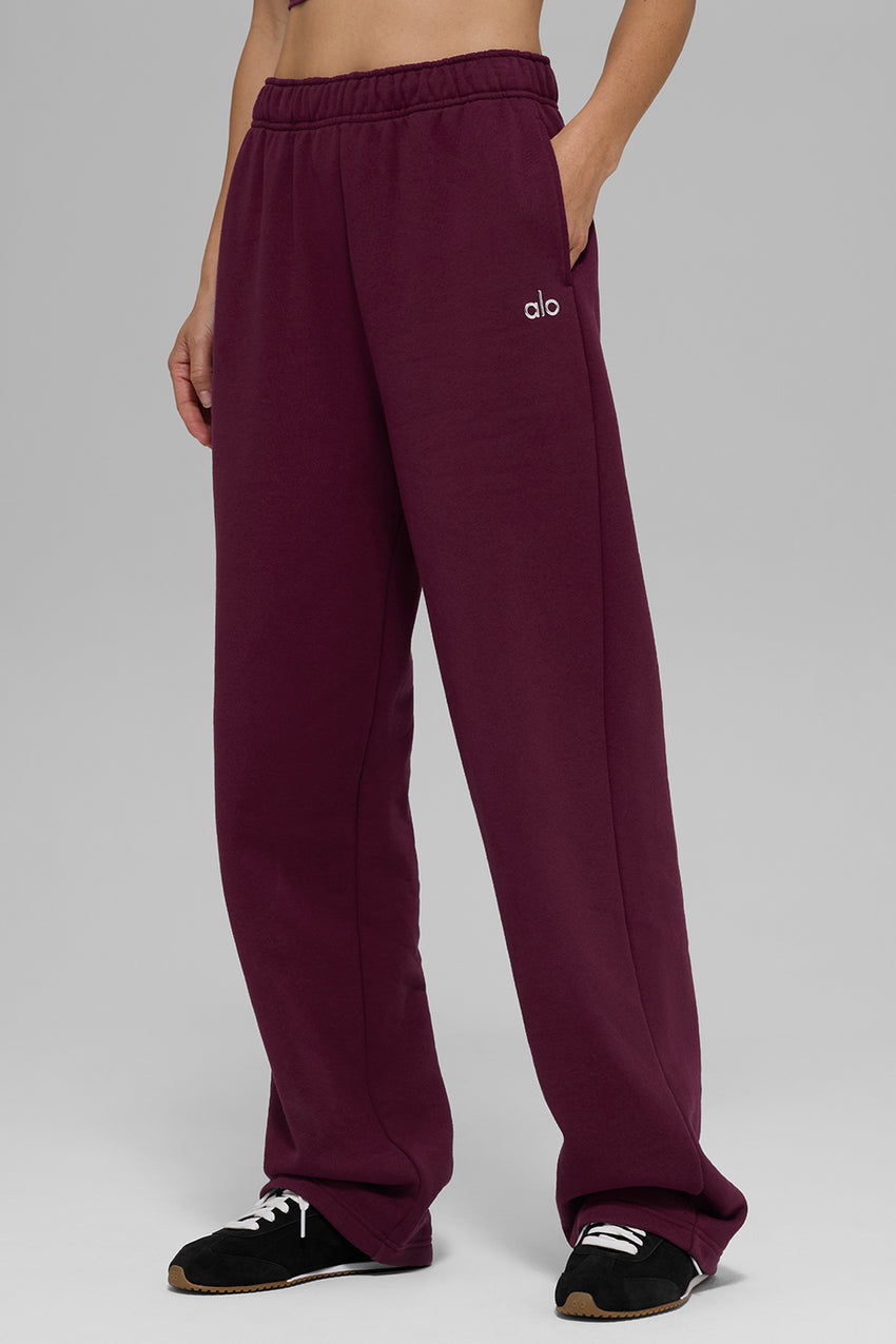 Accolade Straight Leg Sweatpant - Burgundy