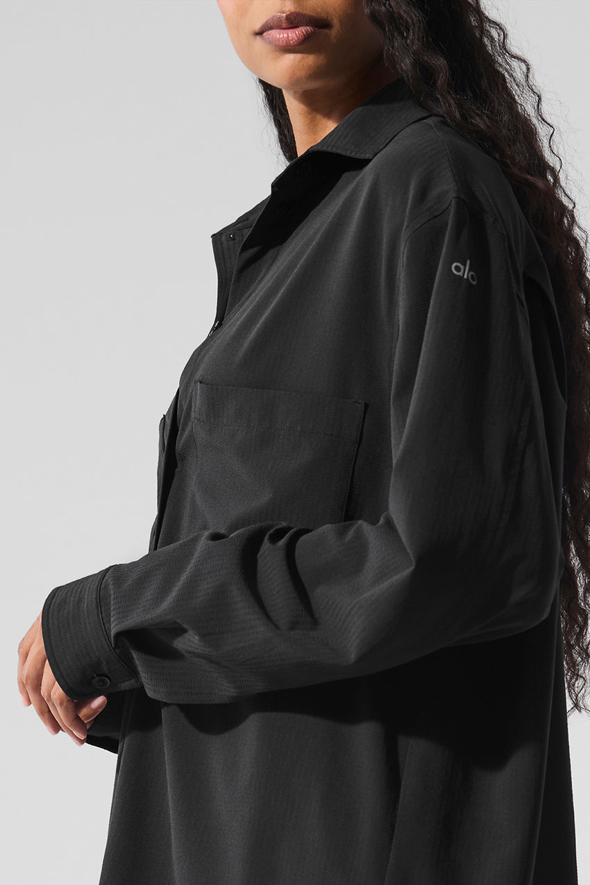 Dreamscape Button Down Long Sleeve - Black