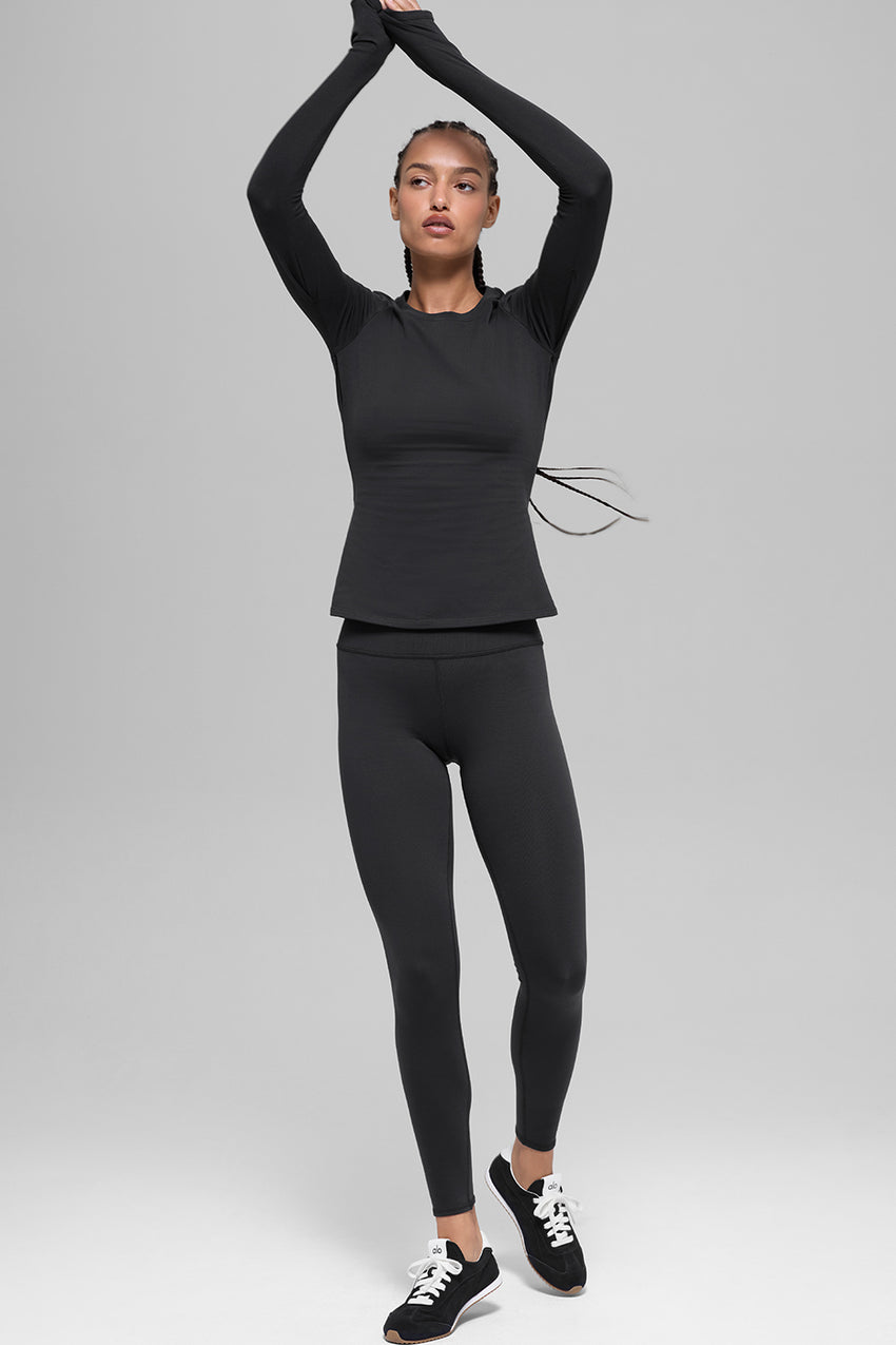 Airbrush Winter Warm Nocturne Long Sleeve - Black