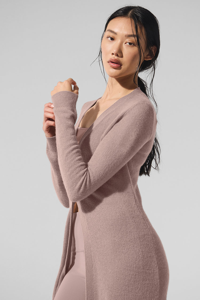 Sheer Cashmere Long Cardigan - Taupe