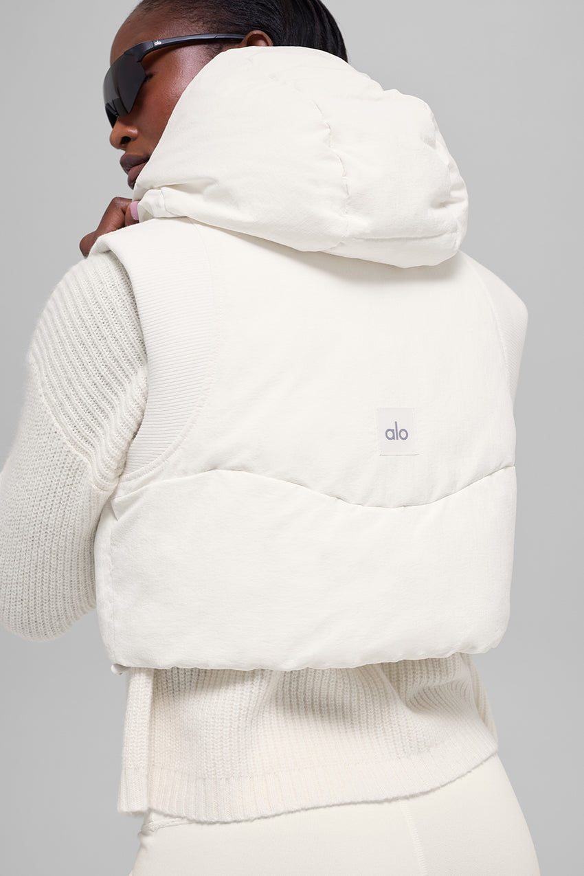 Fast Lane Puffer Vest - Ivory