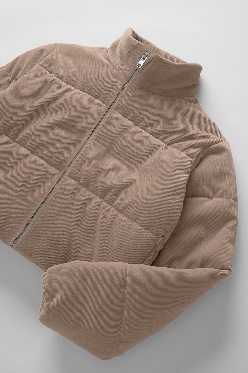 Micro Corduroy Dreamy Puffer - Chai Latte
