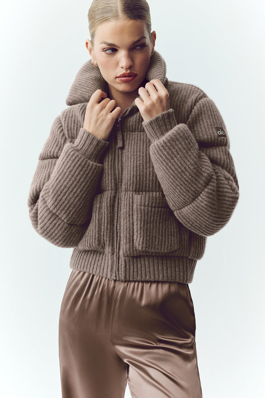 Cashmere Northstar Sweater Puffer - Alpine Cocoa Heather