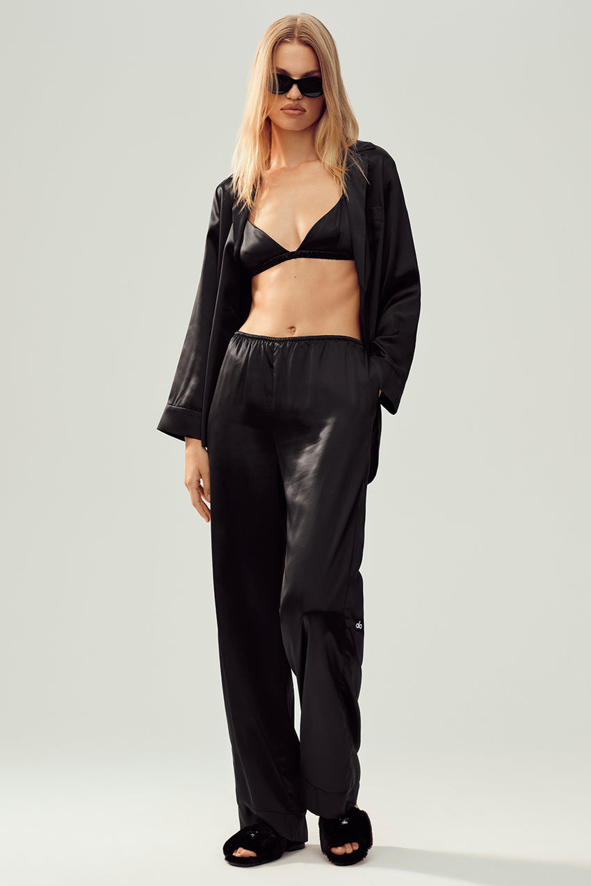 Silk Luminous Pant (Regular) - Black